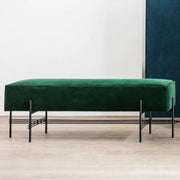 ফ্যাব্রিক আপহোলস্ট্রি এবং মেটাল বেসে অটোমান