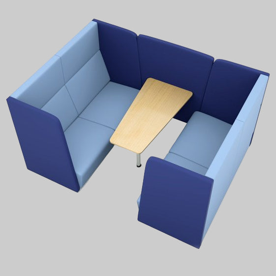 4-Seater Office Sofa with a Streamlined Look, Perfect for Contemporary Offices, Co-working Spaces, Spacious and Meeting