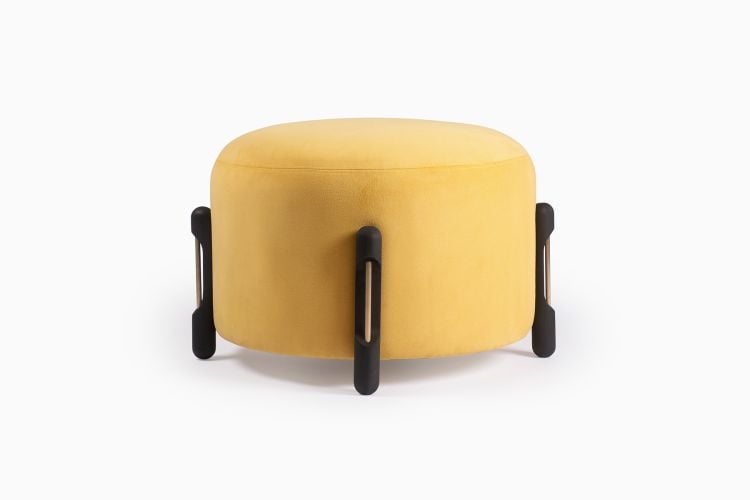 Ottoman For Home with Premium Round, Elegant Seating, Stylish Organizer with Padded Cushion