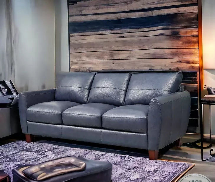 3 Seater Sofa For Home Furniture with Pu leatherette Upholstery Modern and Durable Design for Living Room and Office - Grey
