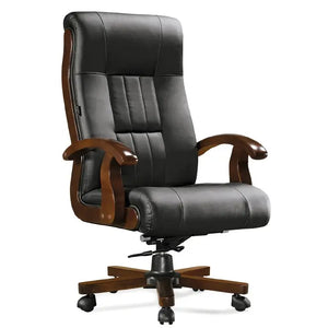 High Back Director Chair for office Luxury Design Made in Plyboard with Leatherette Upholstery & Height Adjustable Best Ergonomic Office Chair