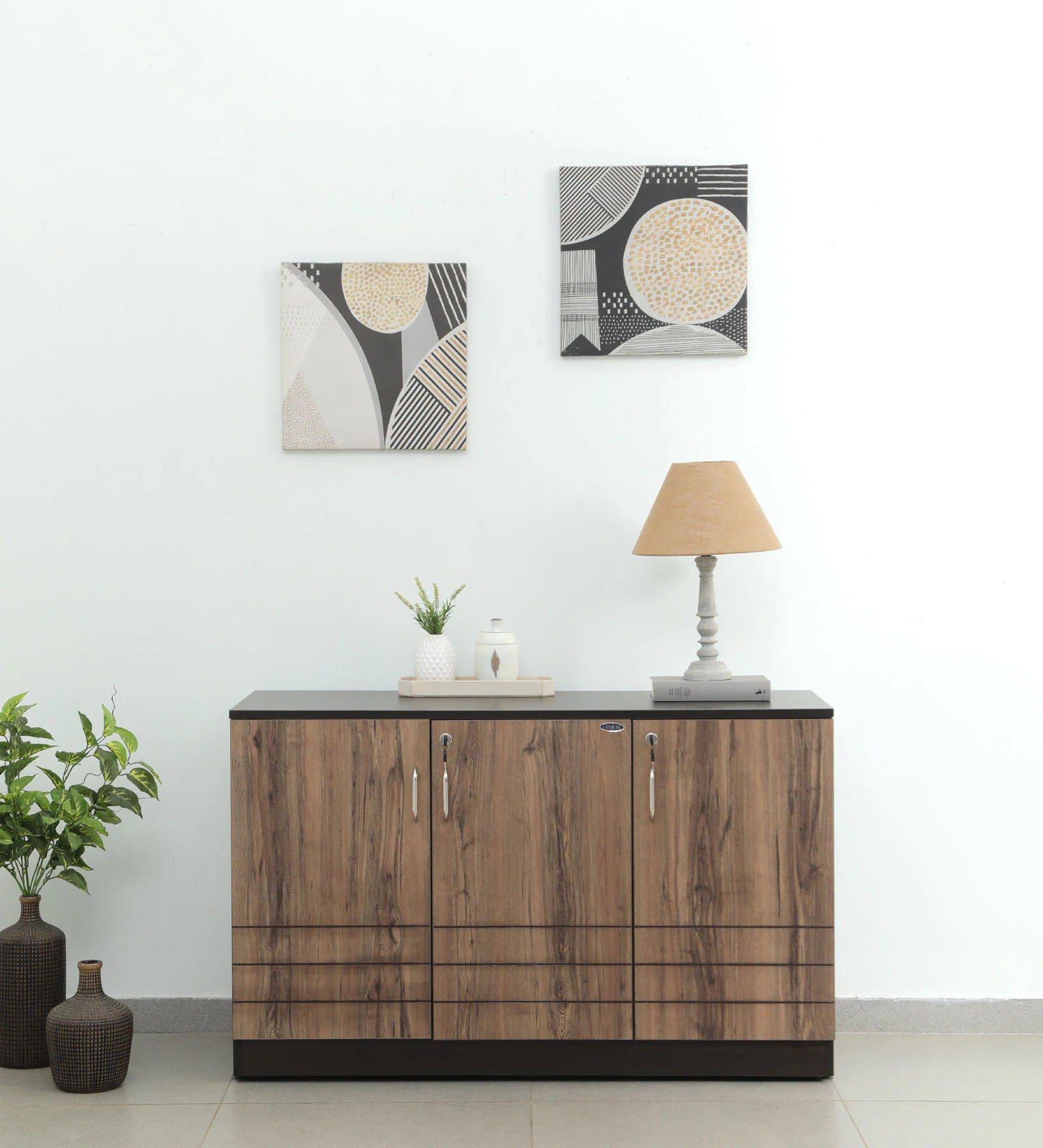 Cabinet in Dark Walnut – spacious storage unit blending elegant and for stylish, functional home décor.
