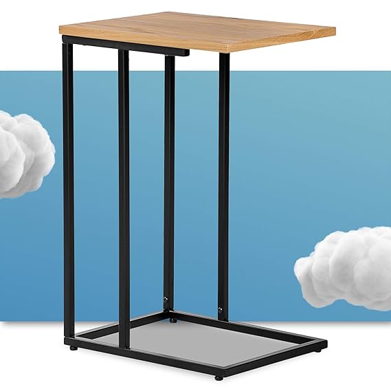 মেটাল ফ্রেম বেস সহ সাইড টেবিল