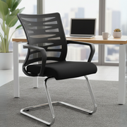 Ergonomic Office Visitor Chair – Mesh Back & Chrome Metal Legs