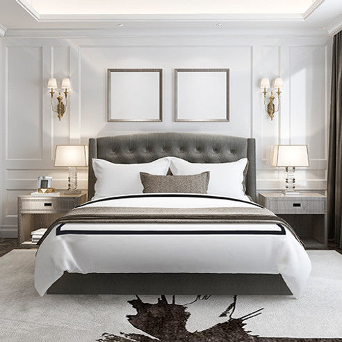 King Size Bed for Home Furniture with Solid wood and Plywood Premium Design for Bedroom
