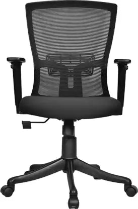 Executive Mid Back Mesh Office Chair with Fabric Seat, Ergonomic Support, Adjustable Height, Tilt Mechanism & Swivel Base for Office & Home