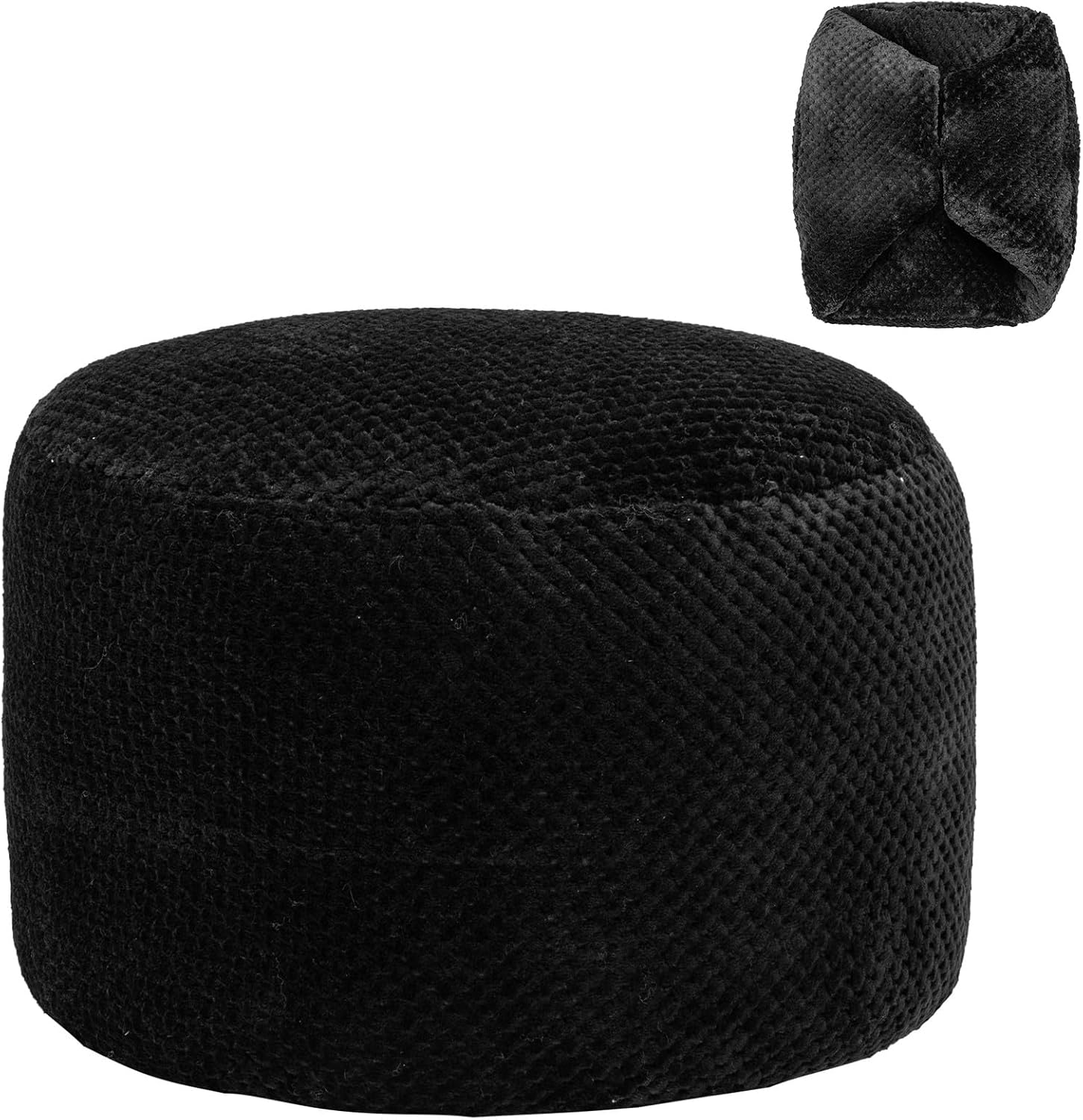 Ottoman Plouffe's For Home Furniture Foot Rest Premium And Durable Design Comfortable Seating with Storage for Living Room Bedroom- Black