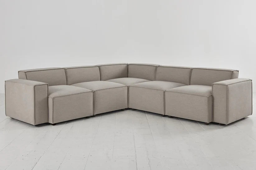 3 Seater L Shape Corner Sofa For Home and furniture&nbsp; Upholstery Fabric Modern and Durable Design for Living Room – Grey