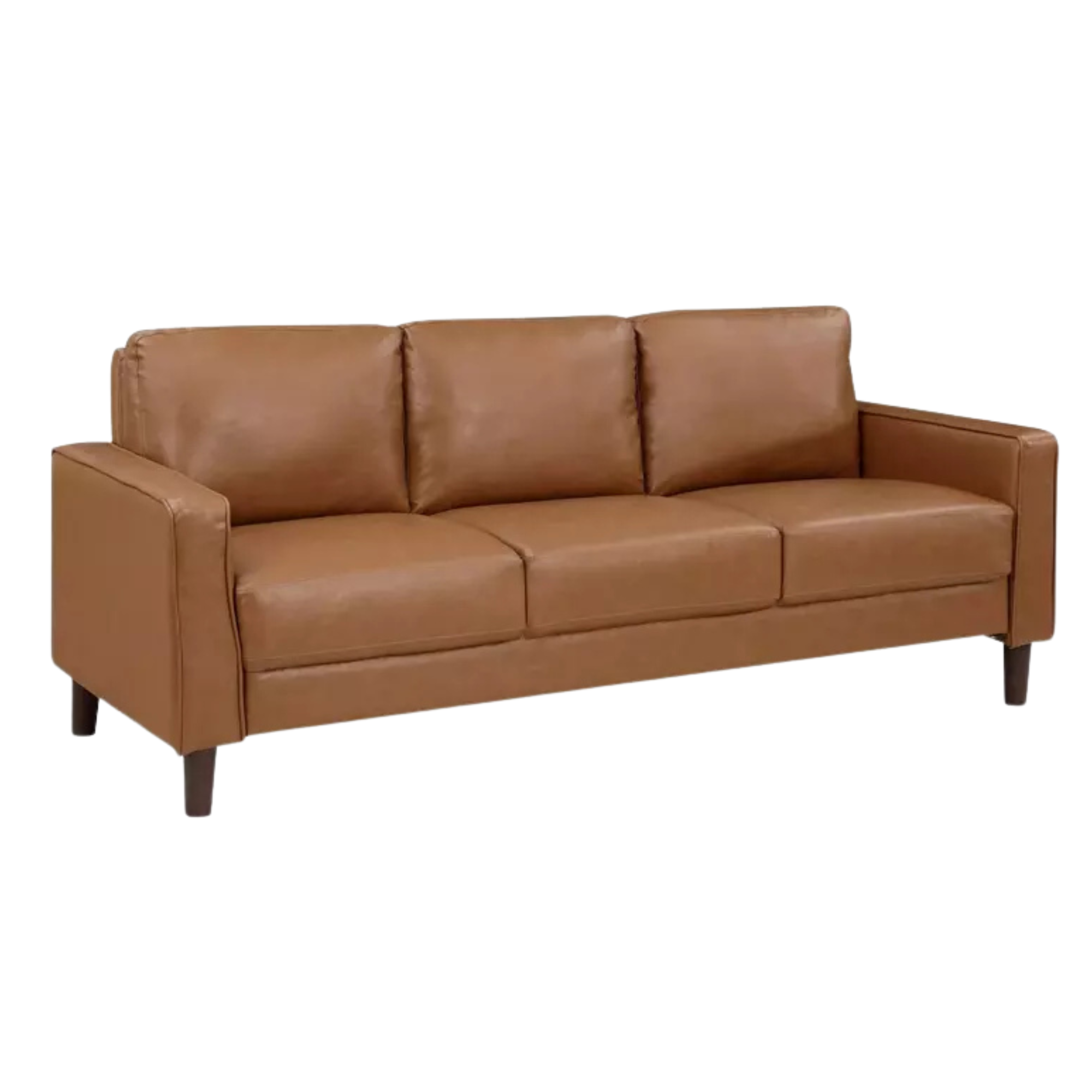 3 Seater Sofa & For Home Furniture Pu leatherette & Premium Quality & Modern and Durable Design for Living Room – Brown