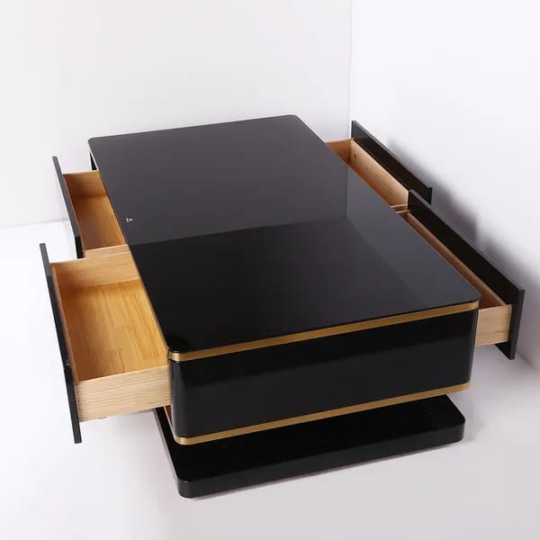 মেটাল ফ্রেম বেস গ্লাস সেন্টার টেবিল