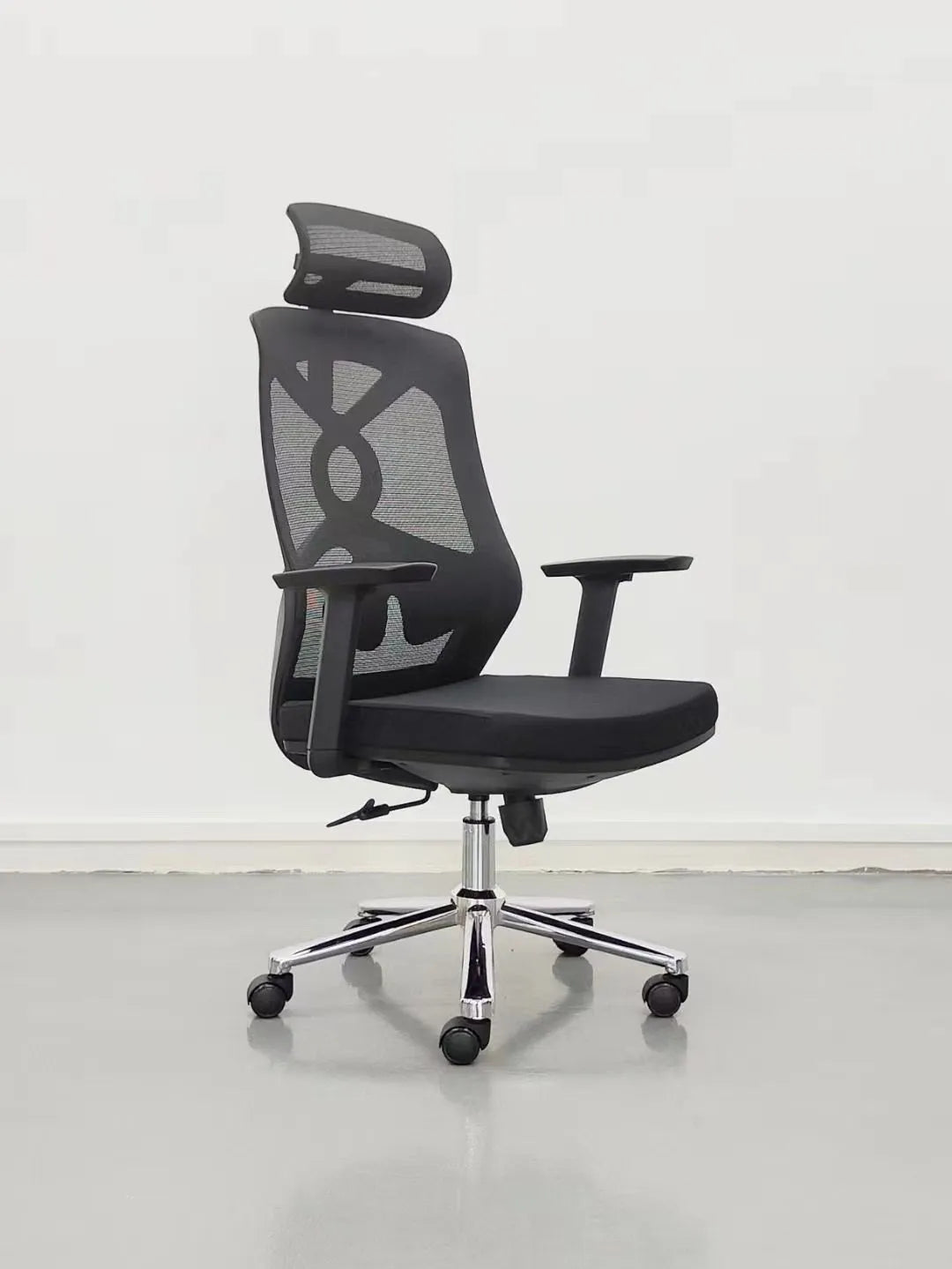 Office Mesh Chair with Ergonomic Design with Adjustable Height and Lumbar Support - Revolving Base, Premium Quality & Adjustable Headrest, and Backrest