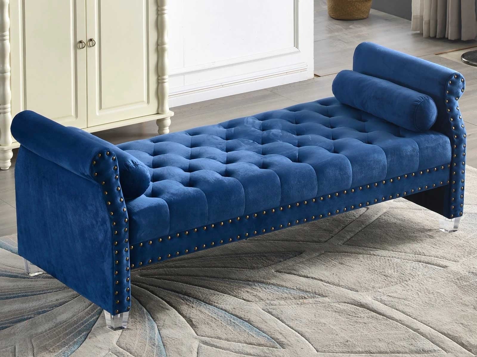 Couch Sofa Bed Chesterfield Modern For Home Furniture Premium Quality & Modern and Durable Design for Living Room – Navy Blue