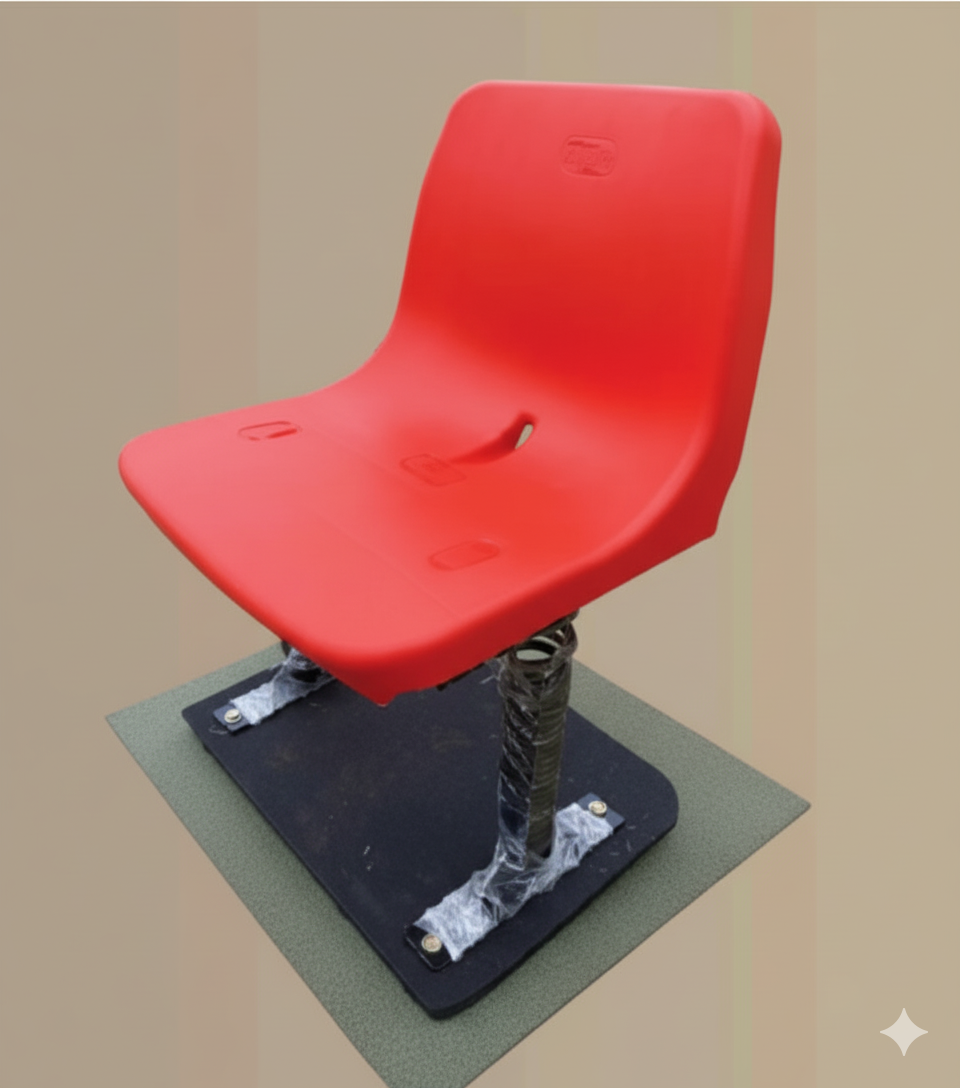 বালিশের উপরে আর্মরেস্ট সহ কাঠের হালকা নীল চেয়ার