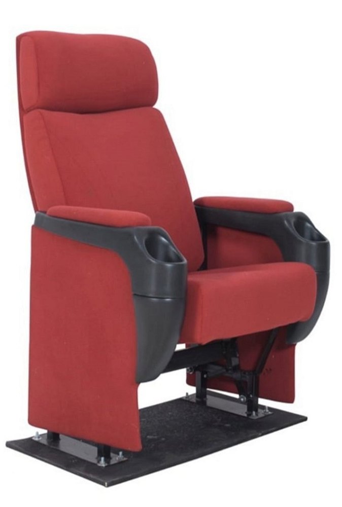 Auditorium Chair with Padded Seat and Backrest, Folding Design, and Comfortable Seating