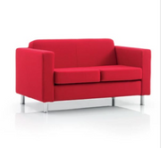 2 Seater Office Sofa for Office Area, Elegant High Backrest Sofa and Professional Spaces.
