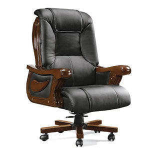 High Back Director Chair for office Luxury Design Made in Plyboard with Leatherette Upholstery & Armrests & Height Adjustable