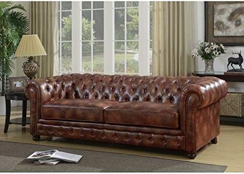 3 Seater chesterfield sofa Modern Design and Leatherette fabric Durable & Comfortable Padded Perfect for living Room