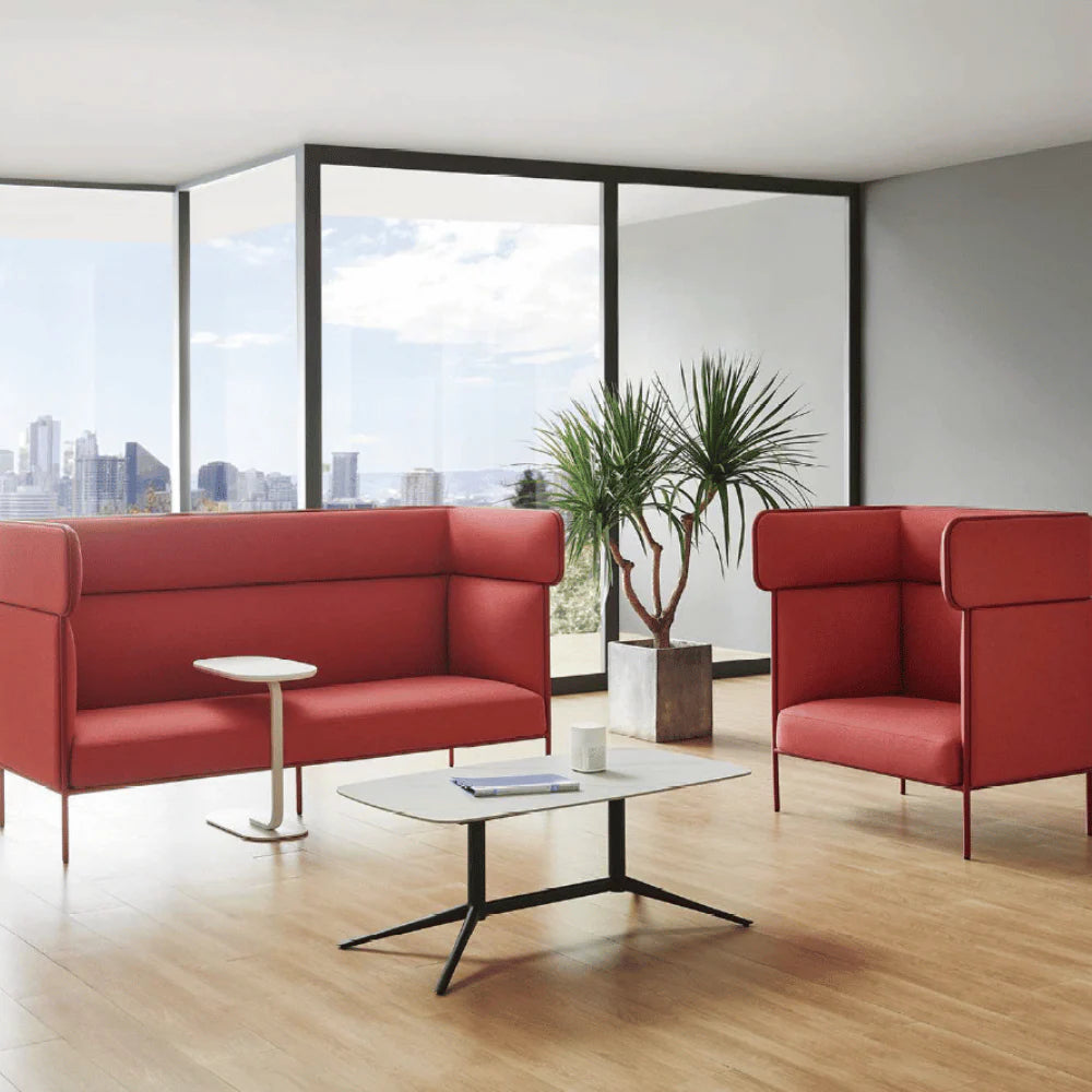 3 Seater Office Sofa for Office Sofa For Reception and Conference Area with Premium Suede Upholstery