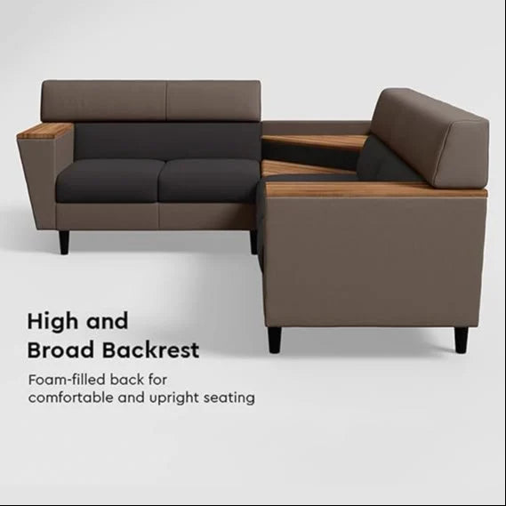 L Shape Sofa Upholstery  Leather for Living Room Modern Design Durable and Comfortable Seating