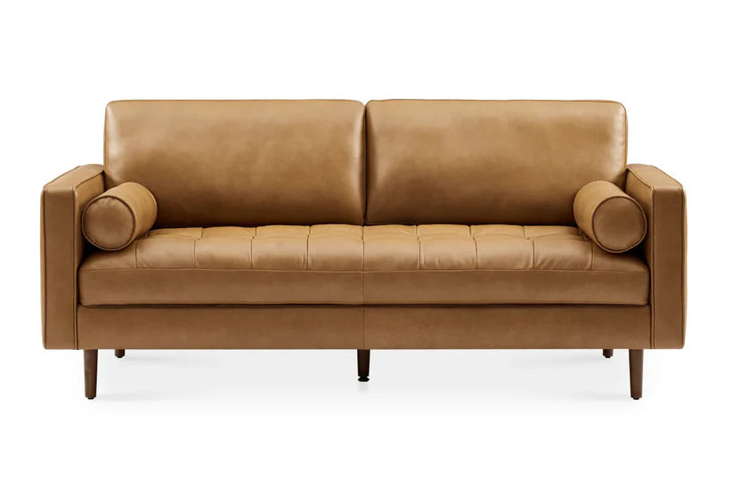3-Seater Sofa for Home Furniture Luxury Design Frame Plyboard with Grey Fabric High Density Foam Comfort Seating for Living Room