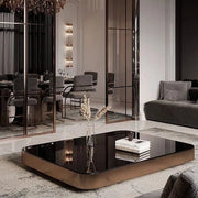 Center Table with Glossy Surface and Strong Base Creating Balanced Modern and Luxury Home Appeal