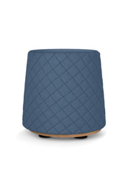 Ottoman Modern Square shape Upholstery Velvet Foot Rest Stool, Pouf for Office Home Décor for living Room, Bedroom, Office - Navy Blue