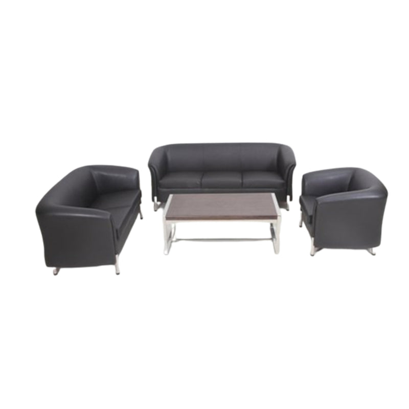 Leatherette Upholstery with Metal Leg Sofa