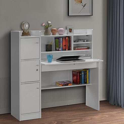 Stylish home office desk with storage