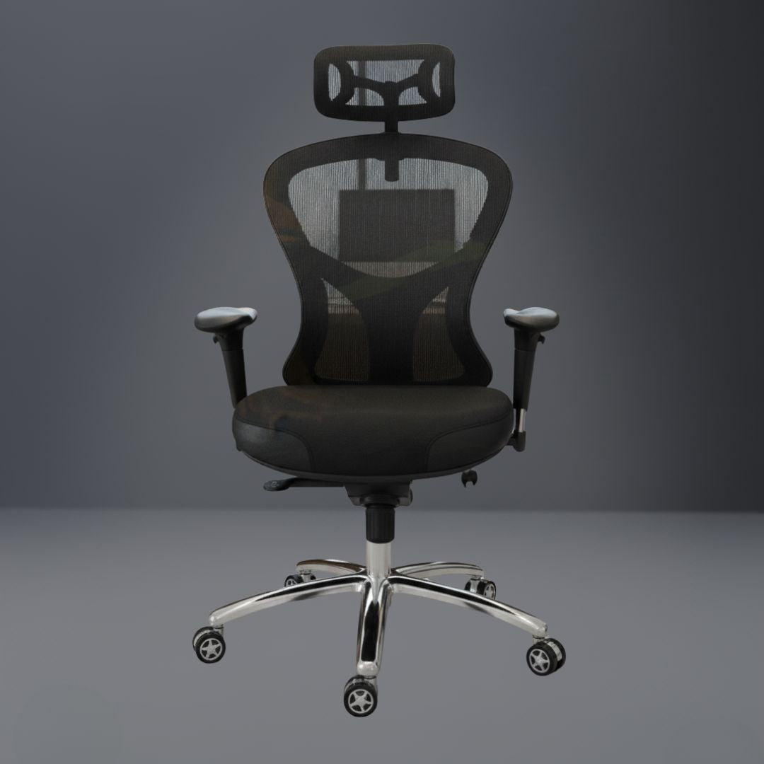 High Back Office Chair with Chrome Base