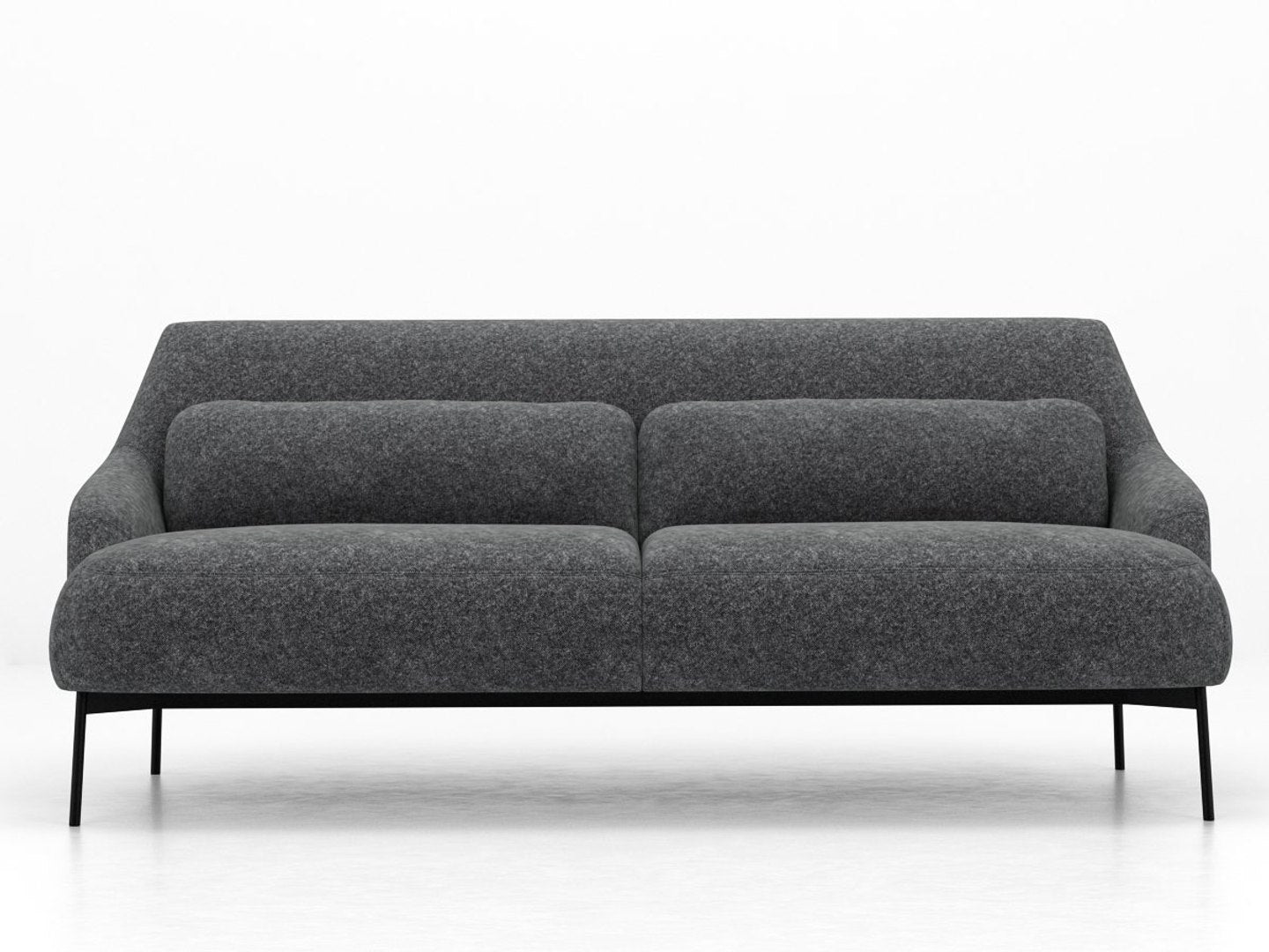 3 Seater & Sofa For Home Furniture, Upholstery Fabric Premium and Durable Design For Living Room and Office- Dark Grey