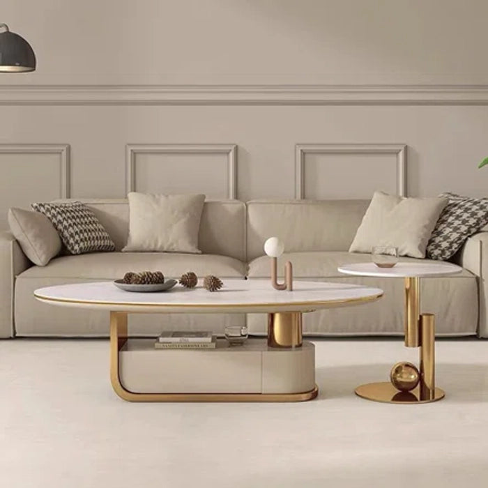 Center Table with Italian Design Providing Extra Utility Space for Decorative and Functional Items