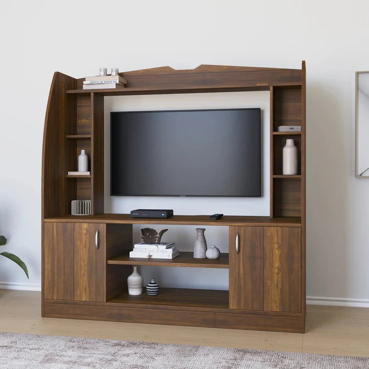 Wooden TV Wall Cabinet with Stylish finish, and Floating Design Perfect for Modern Home Interiors