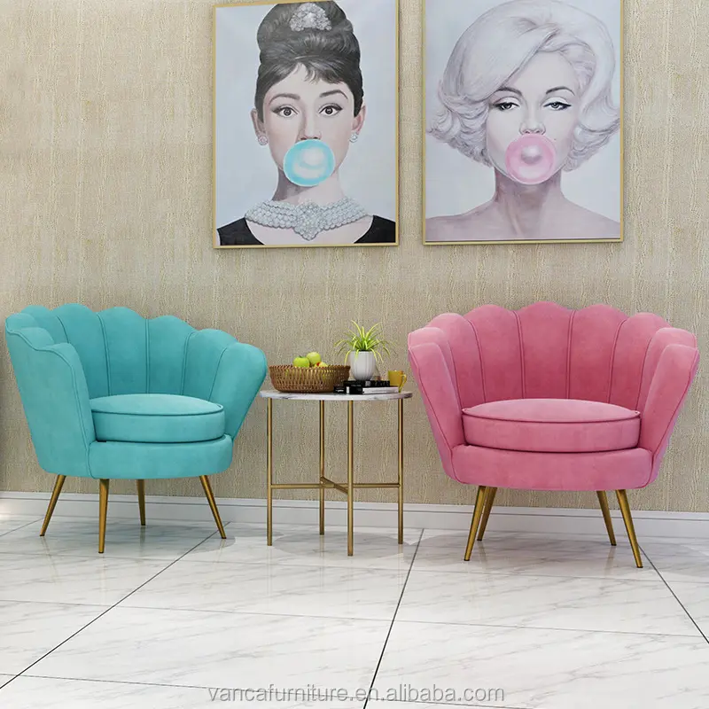 Tulip Velvet Chair, Single Seater Queen Lounge Chair