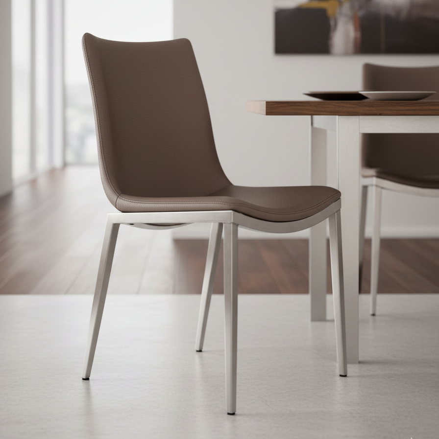 Dining Chair with Steel Frame Base