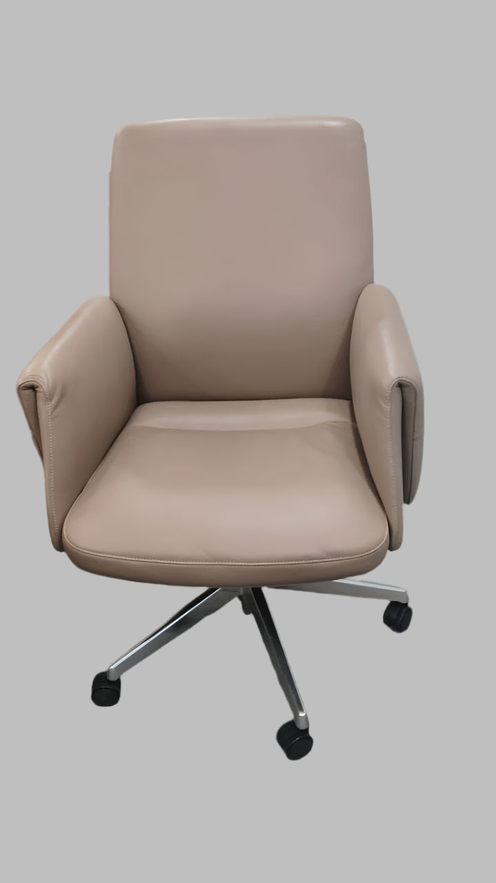 Ergonomic Executive Director Chair - Leatherette Upholstery and Height Adjustable with Swivel Base, & Comfortable Office Chair