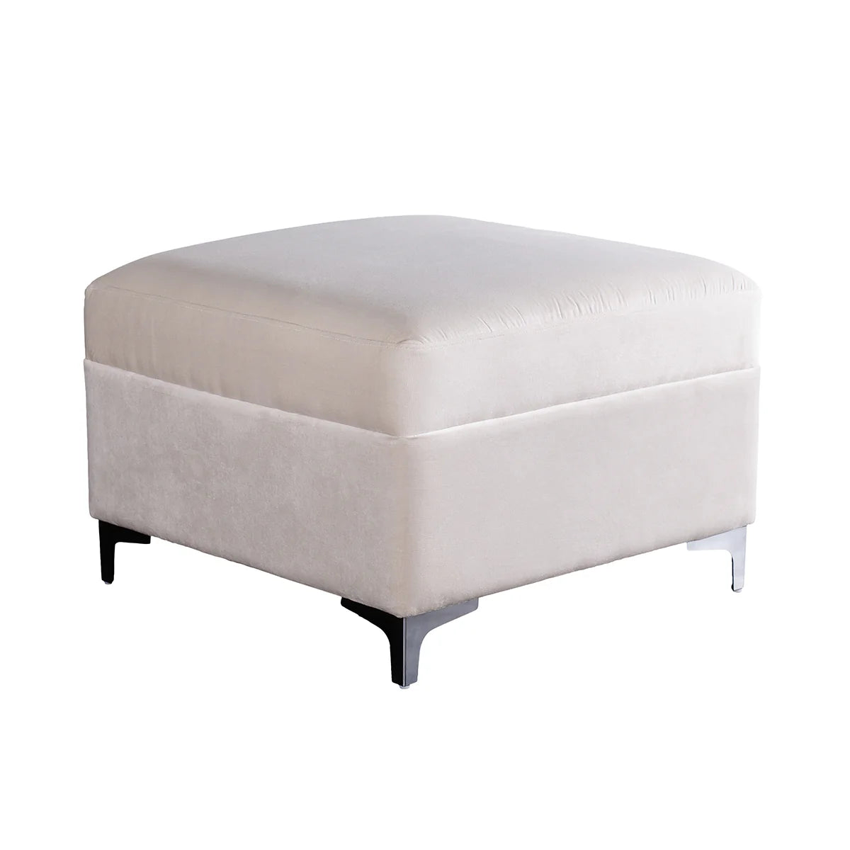 ফ্যাব্রিক গৃহসজ্জার সামগ্রী এবং কাঠের বেসে অটোমান