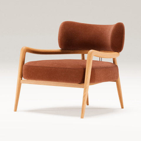 Lounge Chair for Home Furniture Made in Teak wood Frame and Armrest with High Density Foam Premium Quality