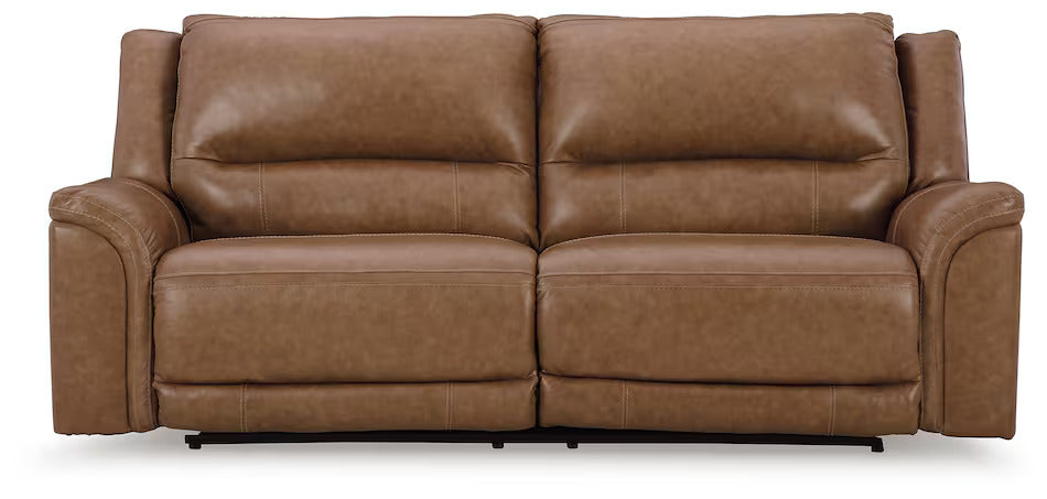 2 Seater & Reclining Sofa For Home Furniture, Upholstery Pu Leatherette Modern And Durable Design For Living Room -Brown