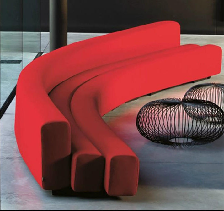 Curved-Shape Office Sofa with Modular Sofas for Collaborative Spaces and Modern and Flexible Office Seating