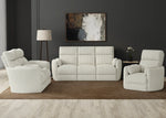 2 Seater Reclining Sofa Upholstery Polyester Comfortable Seating Luxury And Durable Design For Living Room -Ivory