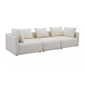 3 Seater Sofa For Home Furniture, Upholstery Fabric Modern And Durable Design For Living Room and Office- White