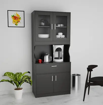 Cabinet for Home Furniture Particle Board, Design Includes 5 Shelves, 1 Drawer, Soft Edges