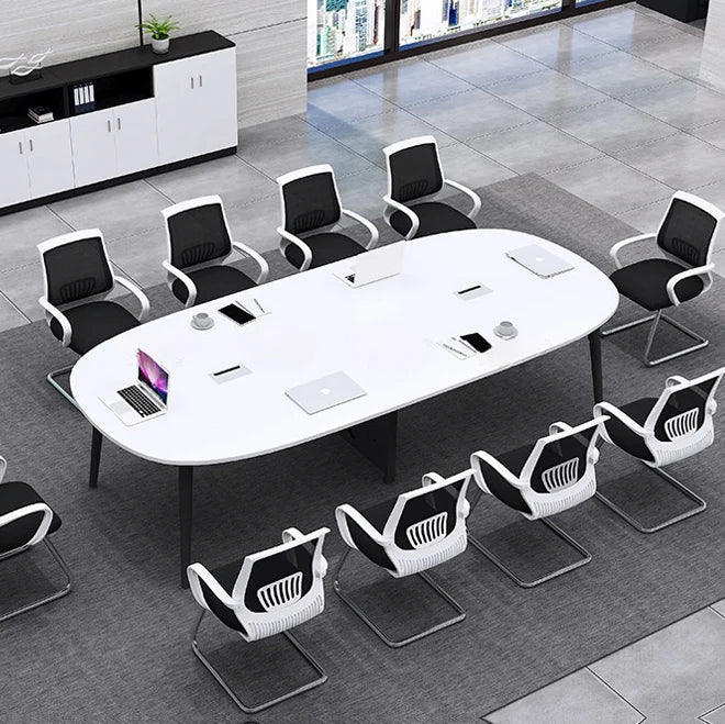 Conference Meeting Table Oval Shape Design for Office Furniture Modern Look and Premium Quality Material