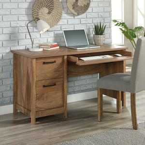 Computer Desk Spacious Surface and Convenient Storage Durable MDF Desk with Flip-Down Drawer
