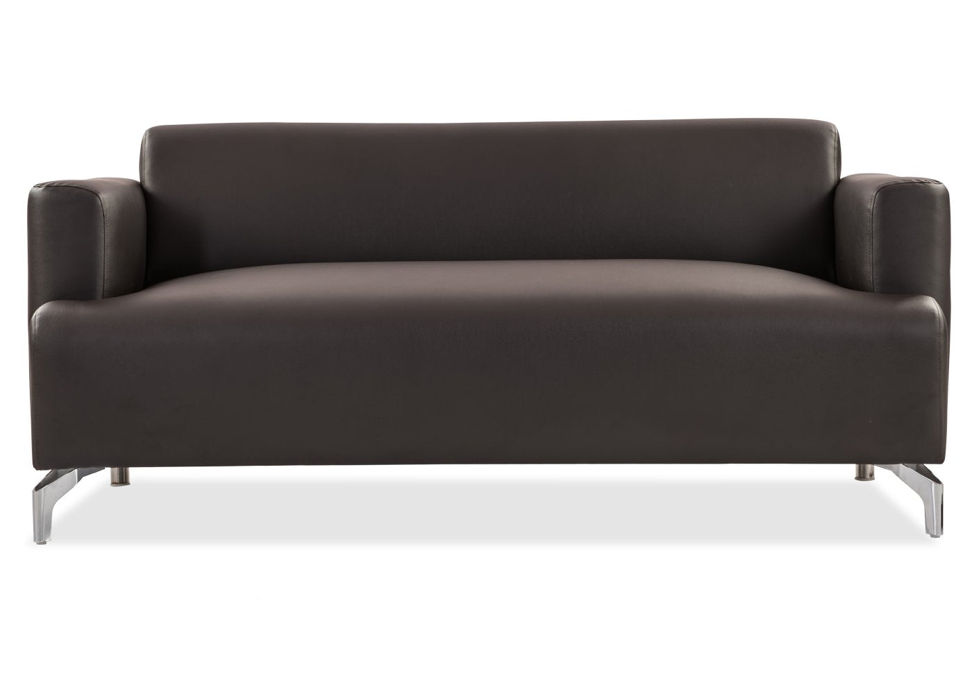 3 Seater Sofa For Home Furniture Upholstery Pu Leatherette Premium Comfortable Sofa & Durable Design For Living Room -Brown