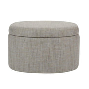 Ottoman For Home Furniture Modern Design Upholstery Fabric Foot Rest for Office for living Room - Light Grey