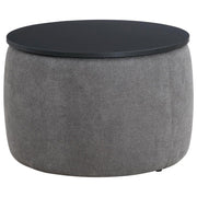 Ottoman For Home Furniture Modern & Durable Design With Storage Upholstery Suede Foot Rest for Office for living Room - Dark Grey