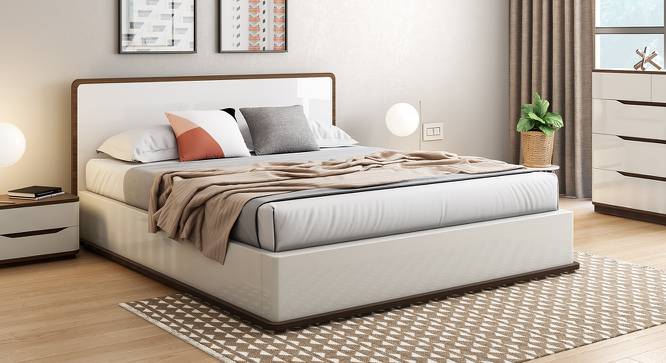 King Size Wooden Bed Modern Design with Wooden Frame & Premium Laminate for Superior Comfort & Functionality