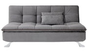 Sofa Cum Bed For Home Furniture, Upholstery Velvet Premium and Durable Design For Living Room and Office- Grey