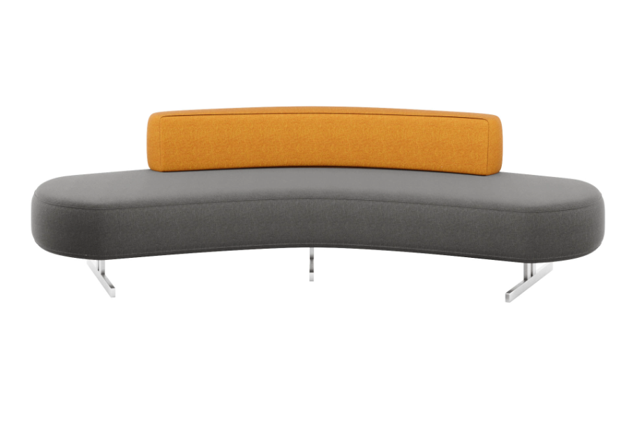 Couch Sofa Bed For Home Furniture Premium Upholstery Durable Design for Living Room and Office -Grey and orange